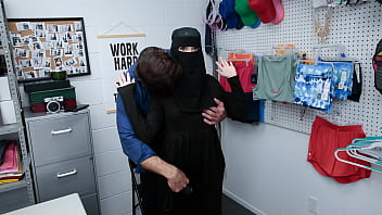 Teen shoplifter in hijab apprehended by officer for theft