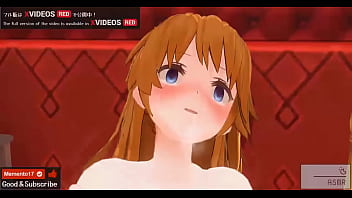 Japanese anime Asuka's intense anal scene