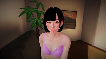 My girlfriend's sensual encounter on the couch, captured in 3D Hentai with high-quality visuals